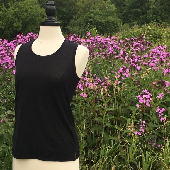 NWT Ripple Yoga Racerback Fine / Tissue Cotton Tank Black Small - Picture 5 of 9